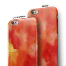 Red 53 Absorbed Watercolor Texture iPhone 6/6s or 6/6s Plus 2-Piece Hybrid INK-Fuzed Case