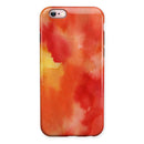 Red 53 Absorbed Watercolor Texture iPhone 6/6s or 6/6s Plus 2-Piece Hybrid INK-Fuzed Case