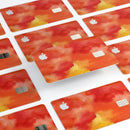 Red 53 Absorbed Watercolor Texture - Premium Protective Decal Skin-Kit for the Apple Credit Card