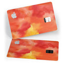 Red 53 Absorbed Watercolor Texture - Premium Protective Decal Skin-Kit for the Apple Credit Card