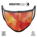 Red 53 Absorbed Watercolor Texture - Made in USA Mouth Cover Unisex Anti-Dust Cotton Blend Reusable & Washable Face Mask with Adjustable Sizing for Adult or Child