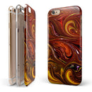 Red Acrylic Swirl iPhone 6/6s or 6/6s Plus 2-Piece Hybrid INK-Fuzed Case