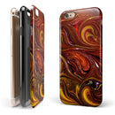 Red Acrylic Swirl iPhone 6/6s or 6/6s Plus 2-Piece Hybrid INK-Fuzed Case