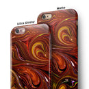 Red Acrylic Swirl iPhone 6/6s or 6/6s Plus 2-Piece Hybrid INK-Fuzed Case