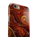 Red Acrylic Swirl iPhone 6/6s or 6/6s Plus 2-Piece Hybrid INK-Fuzed Case