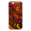 Red Acrylic Swirl iPhone 6/6s or 6/6s Plus 2-Piece Hybrid INK-Fuzed Case
