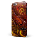 Red Acrylic Swirl iPhone 6/6s or 6/6s Plus 2-Piece Hybrid INK-Fuzed Case