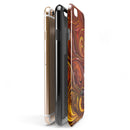 Red Acrylic Swirl iPhone 6/6s or 6/6s Plus 2-Piece Hybrid INK-Fuzed Case
