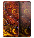 Red Acrylic Swirl - Premium Vinyl Skin Decal for Samsung Galaxy S25 Ultra, S24, S23, S22 & All Galaxy S Models