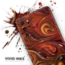 Red Acrylic Swirl - Premium Vinyl Skin Decal for Samsung Galaxy S25 Ultra, S24, S23, S22 & All Galaxy S Models