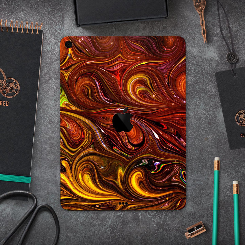 Red Acrylic Swirl - Full Body Skin Decal for the Apple iPad Pro 12.9", 11", 10.5", 9.7", Air or Mini (All Models Available)