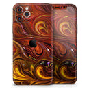 Red Acrylic Swirl - Protective Skin Wrap & Decal – Compatible with iPhone SE to iPhone 17 Pro Max (All Models)