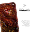 Red Acrylic Swirl - Protective Skin Wrap & Decal – Compatible with iPhone SE to iPhone 17 Pro Max (All Models)