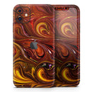 Red Acrylic Swirl - Protective Skin Wrap & Decal – Compatible with iPhone SE to iPhone 17 Pro Max (All Models)