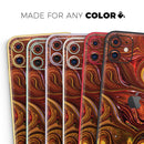 Red Acrylic Swirl - Protective Skin Wrap & Decal – Compatible with iPhone SE to iPhone 17 Pro Max (All Models)