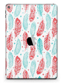 Red & Blue Feather Pattern - iPad Pro 97 - View 3.jpg