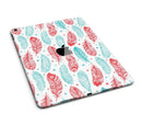 Red & Blue Feather Pattern - iPad Pro 97 - View 5.jpg
