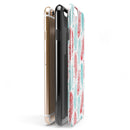 Red & Blue Feather Pattern iPhone 6/6s or 6/6s Plus 2-Piece Hybrid INK-Fuzed Case