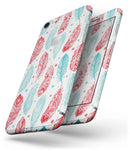 Red & Blue Feather Pattern - Skin-kit for the iPhone 8 or 8 Plus