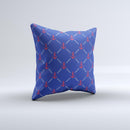 Red & Blue Seamless Anchor Pattern ink-Fuzed Decorative Throw Pillow