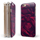 Red Chiseled Geometric Shapes iPhone 6/6s or 6/6s Plus 2-Piece Hybrid INK-Fuzed Case