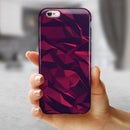 Red Chiseled Geometric Shapes iPhone 6/6s or 6/6s Plus 2-Piece Hybrid INK-Fuzed Case
