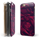 Red Chiseled Geometric Shapes iPhone 6/6s or 6/6s Plus 2-Piece Hybrid INK-Fuzed Case