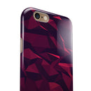 Red Chiseled Geometric Shapes iPhone 6/6s or 6/6s Plus 2-Piece Hybrid INK-Fuzed Case