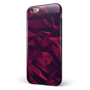Red Chiseled Geometric Shapes iPhone 6/6s or 6/6s Plus 2-Piece Hybrid INK-Fuzed Case