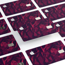 Red Chiseled Geometric Shapes - Premium Protective Decal Skin-Kit for the Apple Credit Card