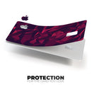 Red Chiseled Geometric Shapes - Premium Protective Decal Skin-Kit for the Apple Credit Card