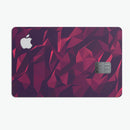 Red Chiseled Geometric Shapes - Premium Protective Decal Skin-Kit for the Apple Credit Card