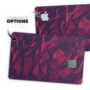 Red Chiseled Geometric Shapes - Premium Protective Decal Skin-Kit for the Apple Credit Card
