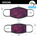 Red Chiseled Geometric Shapes - Made in USA Mouth Cover Unisex Anti-Dust Cotton Blend Reusable & Washable Face Mask with Adjustable Sizing for Adult or Child