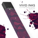 Red Chiseled Geometric Shapes - Premium Decal Protective Skin-Wrap Sticker compatible with the Juul Labs vaping device