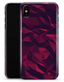 Red Chiseled Geometric Shapes - iPhone X Clipit Case