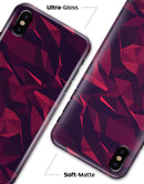 Red Chiseled Geometric Shapes - iPhone X Clipit Case
