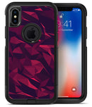 Red Chiseled Geometric Shapes - iPhone X OtterBox Case & Skin Kits