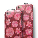 Red Floral Succulents iPhone 6/6s or 6/6s Plus 2-Piece Hybrid INK-Fuzed Case