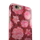 Red Floral Succulents iPhone 6/6s or 6/6s Plus 2-Piece Hybrid INK-Fuzed Case
