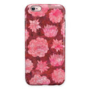 Red Floral Succulents iPhone 6/6s or 6/6s Plus 2-Piece Hybrid INK-Fuzed Case
