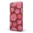 Red Floral Succulents iPhone 6/6s or 6/6s Plus 2-Piece Hybrid INK-Fuzed Case