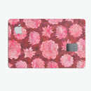 Red Floral Succulents - Premium Protective Decal Skin-Kit for the Apple Credit Card