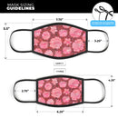 Red Floral Succulents - Made in USA Mouth Cover Unisex Anti-Dust Cotton Blend Reusable & Washable Face Mask with Adjustable Sizing for Adult or Child