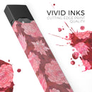 Red Floral Succulents - Premium Decal Protective Skin-Wrap Sticker compatible with the Juul Labs vaping device