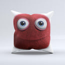 Red Fuzzy Wuzzy ink-Fuzed Decorative Throw Pillow