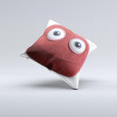 Red Fuzzy Wuzzy ink-Fuzed Decorative Throw Pillow