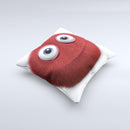 Red Fuzzy Wuzzy ink-Fuzed Decorative Throw Pillow