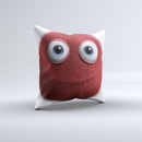 Red Fuzzy Wuzzy ink-Fuzed Decorative Throw Pillow