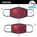Red Geometric V2 - Made in USA Mouth Cover Unisex Anti-Dust Cotton Blend Reusable & Washable Face Mask with Adjustable Sizing for Adult or Child